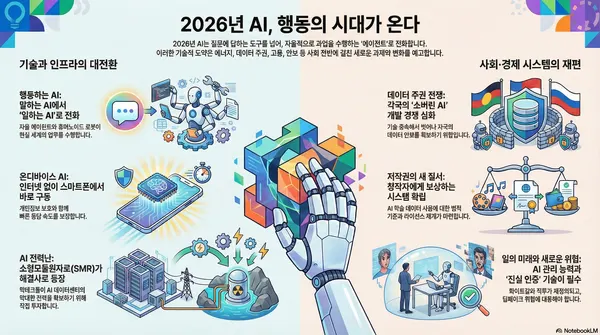 [이용호의 손에 잡히는 인공지능] 2026년 AI 대전환, 말뿐인 인공지능은 끝났다 기술자료 대표 이미지