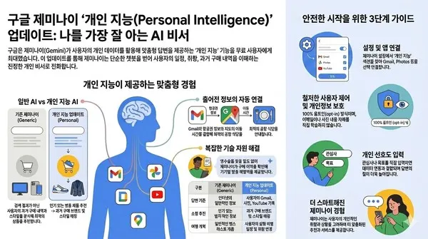 구글 제미나이 퍼스널 인텔리전스 전면 무료 개방이 주는 의미 기술자료 대표 이미지