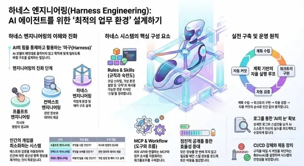 [이용호의 손에 잡히는 인공지능] AI를 유능한 일꾼으로 만드는 환경 설계법, 하네스 엔지니어링 기술자료 대표 이미지