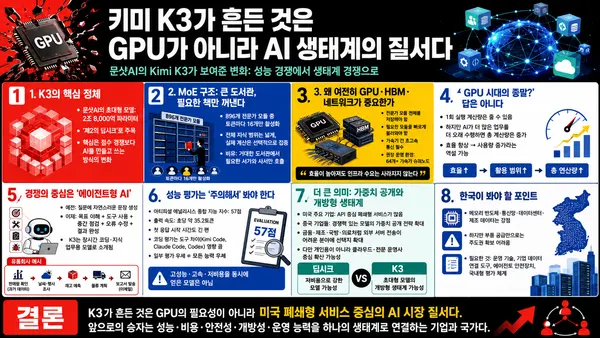 [이용호의 손에 잡히는 인공지능] 중국 키미 K3가 흔든 AI 생태계의 질서 기술자료 대표 이미지